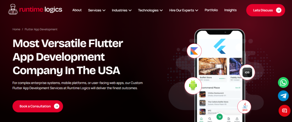 Hire Dedicated Flutter Developers in the USA