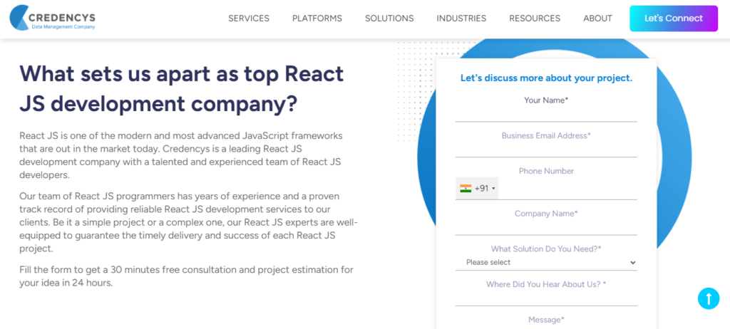 Credencys- Reactjs Development Company